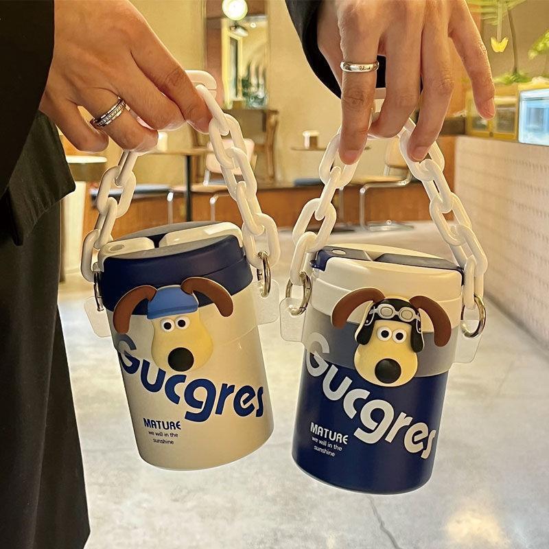 Reise-Isolierflasche für Kinder mit Strohhalm, auslaufsicher, für Kinder und Jugendliche