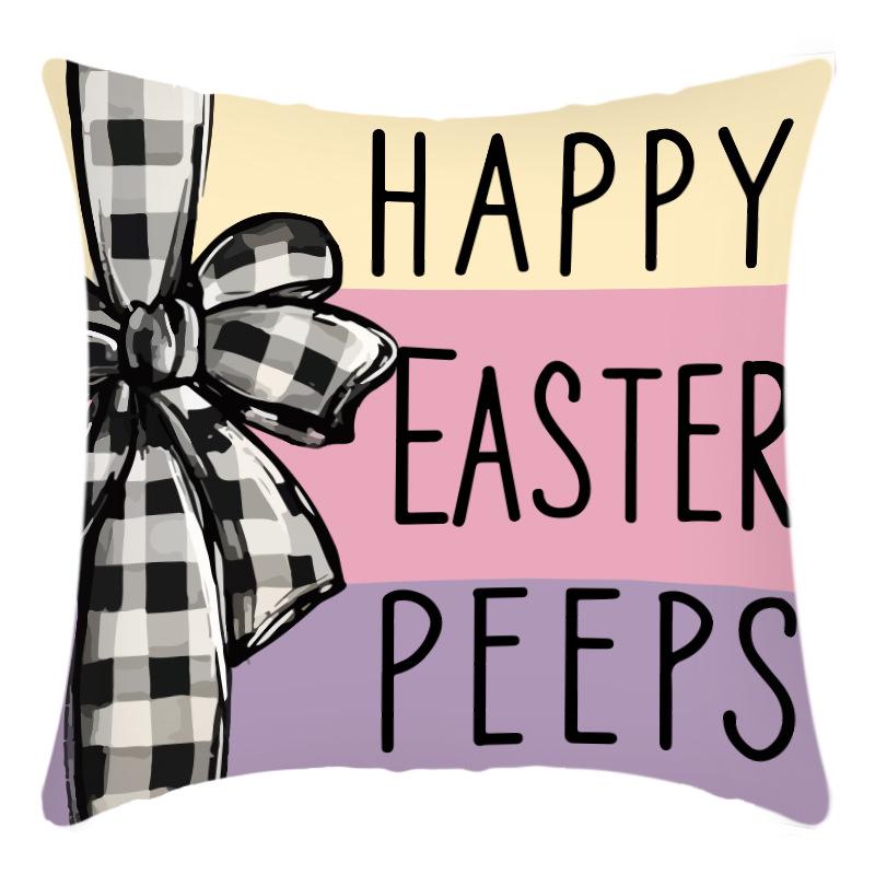 Printed Easter Pillowcase, Linen Home Festival Decoration Sofa Cushion and Pillow Cover