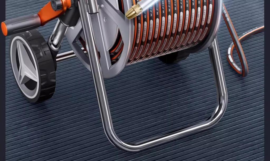 High-Pressure Metal Hose Reel for Car Wash & Garden Watering