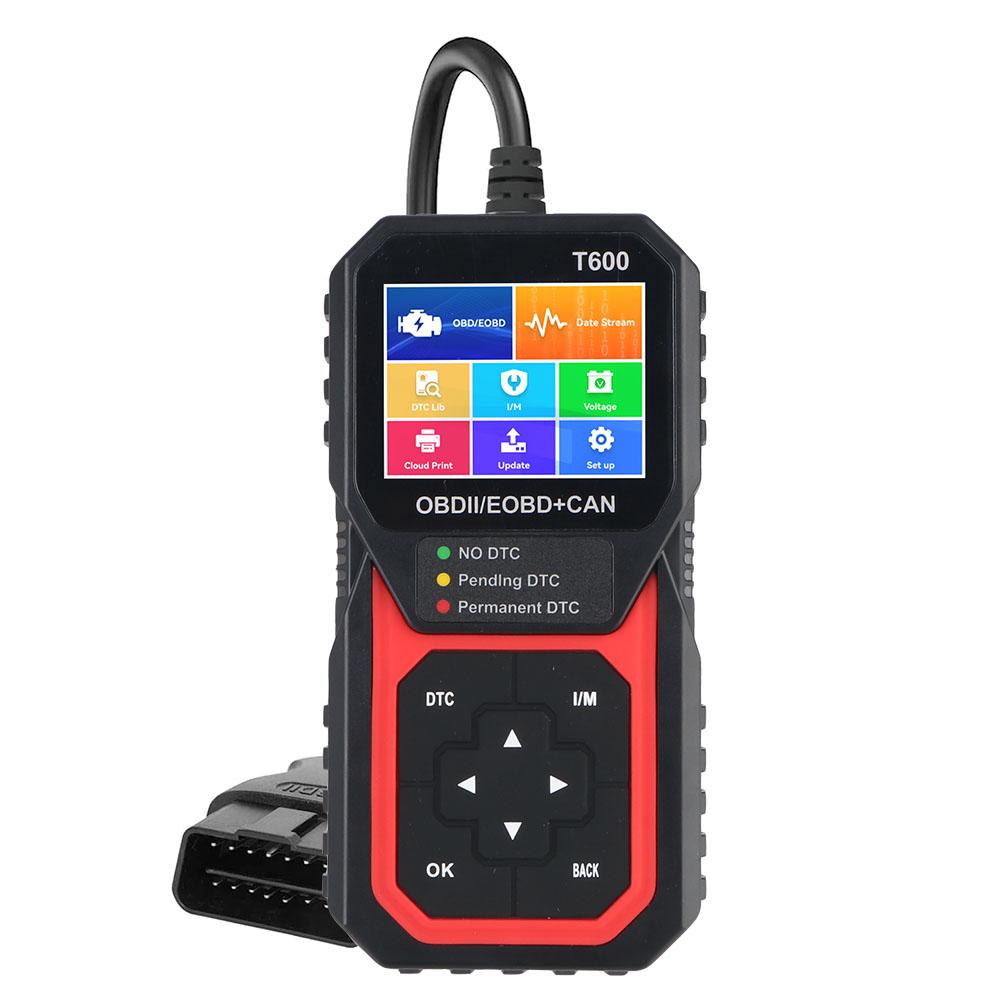 Car Diagnostic Tool T600 OBD2 Scanner Oxygen Sensor Test Automotive DTC Lookup Code Reader Professional Support Cloud Print