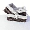 Woven Rattan Storage Basket with Lid - Snack, Sundries & Key Organizer