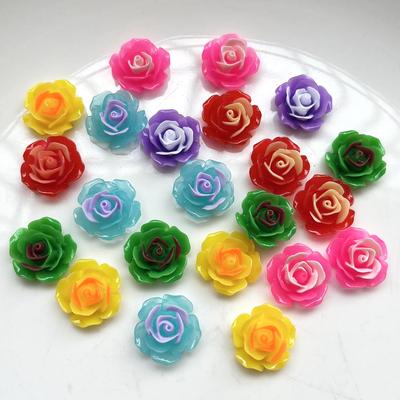 30 buc culoare mixtă 16mm rășină cu spatele plat convex circular scrapbook rășină 3D neregulat pete trandafiri potrivite pentru cadou confecționare bijuterii decorație