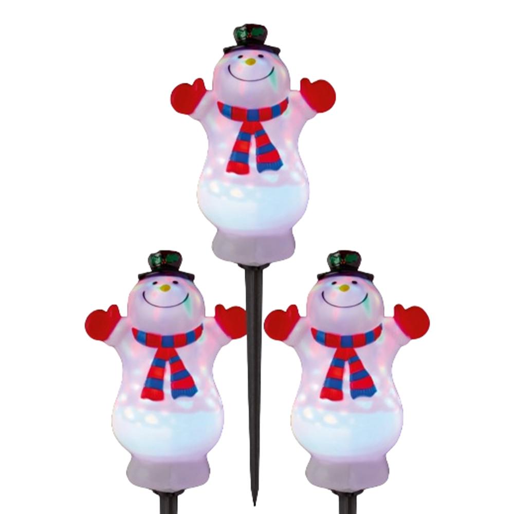 Premier Snowman Outdoor Path Lights (Pack of 3)