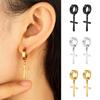 1Pair  Cross Pendant Ear Clip Non Piercing Earrings Fake Earrings Gift for Men Women Jewelry