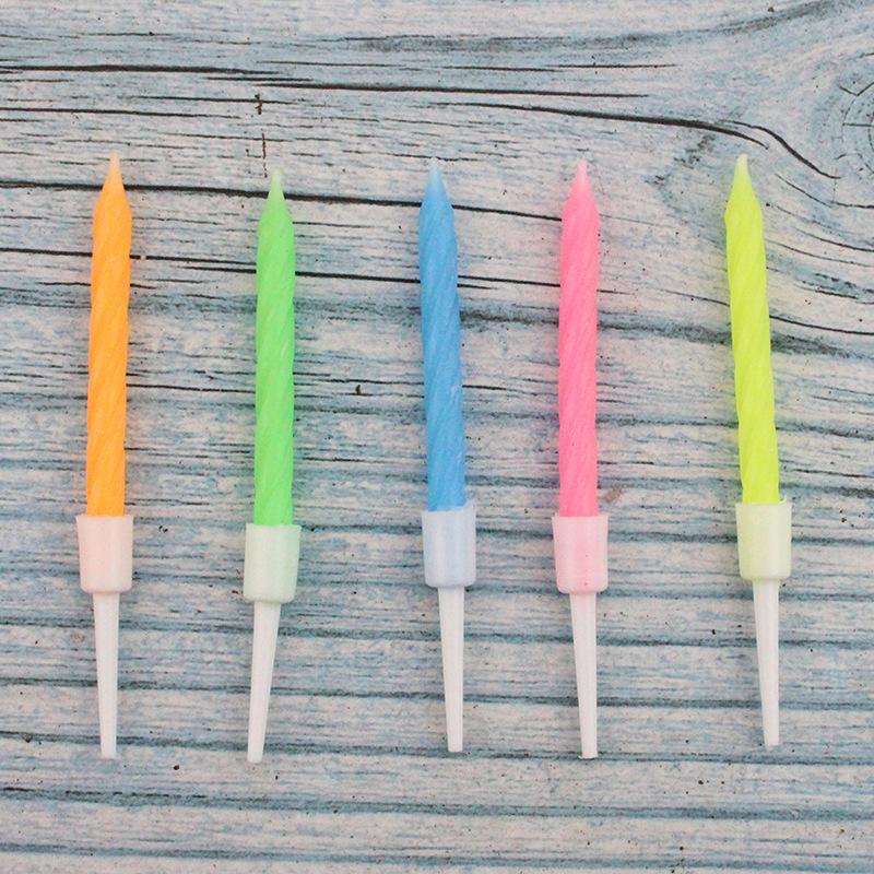 Birthday Cake Sucking Card Packing Small Thread Candles Romantic Party Party Color Mix 10 Spiral Candles