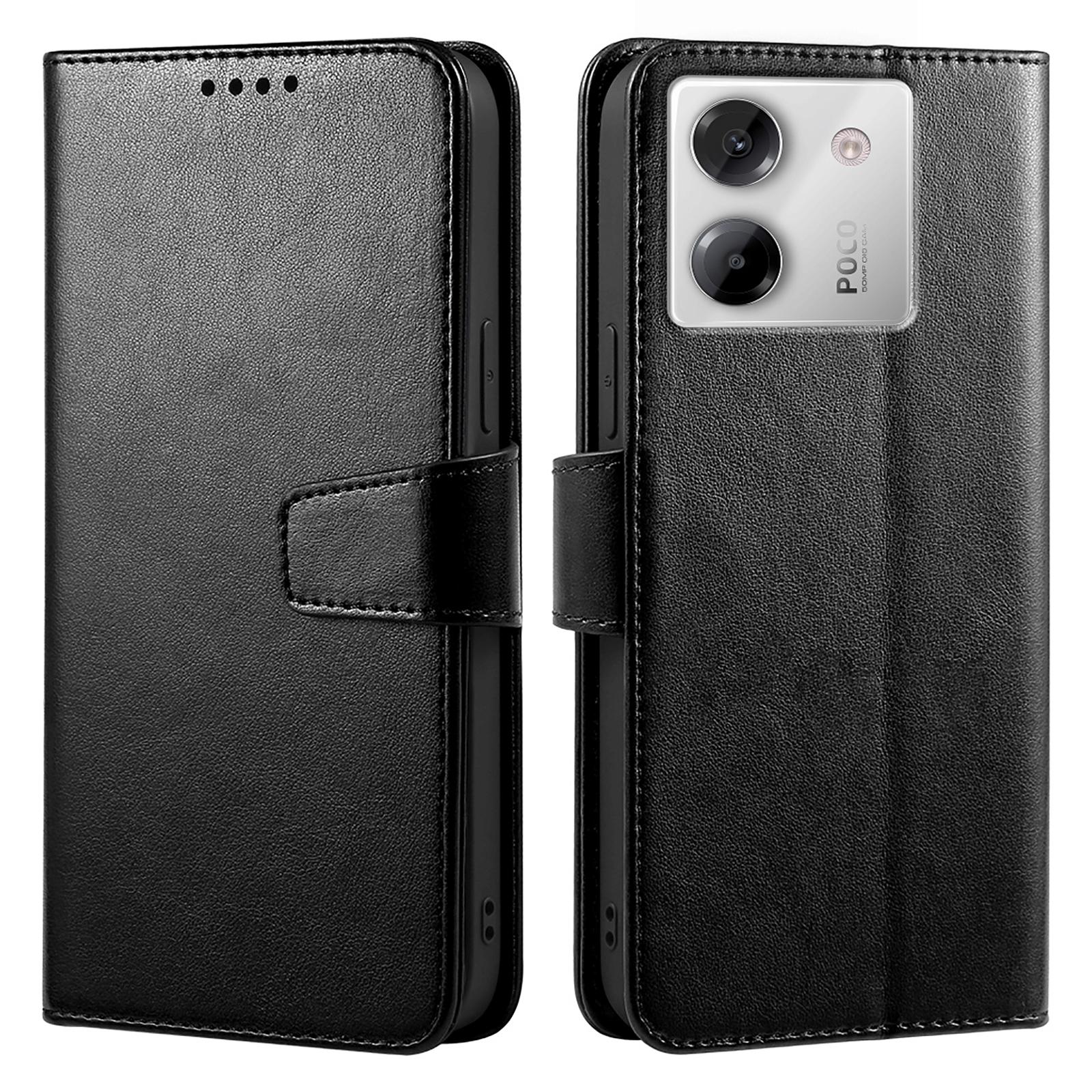 

For Xiaomi Poco M7 Pro 5G Case Stand Card Holder Wallet Leather Phone Cover Black
