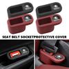 CFP5 TPE Car Seat Belt Socket Protective Cover Interior Accessories For Skoda Rapid Octavia Derivative Enyaq-iV VisionS Yeti Scala