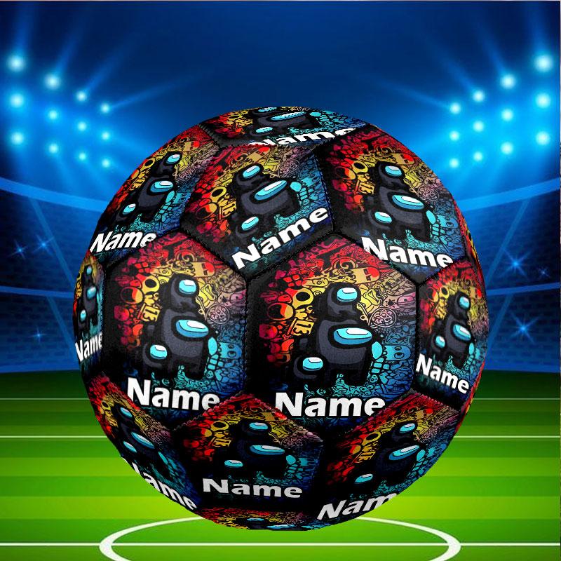 Custom Name Personalized Among Us Print Size 5 Soccer Ball Training & Match Football, for Team, Kicking, Gift for Football Enthusiasts