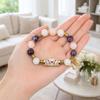 Bracciale Uccelli Benedizione con Scatola Regalo Premium, Bracciale con Perline Rosa Multicolore Design Elastico, Braccialetti Benedizione Ape Colibrì per Donne