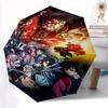 1pc Creative Anime Demon Slayer Character Pattern Automatic Umbrella is Fashionable and Good-Looking, a Portable 3-Fold Umbrella, Suitable f