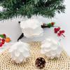 1PC Hanging Ornament DIY Christmas Ball Party Supplies Xmas Tree Decorations 2026 New Year White Petal Christmas Ornament Foam