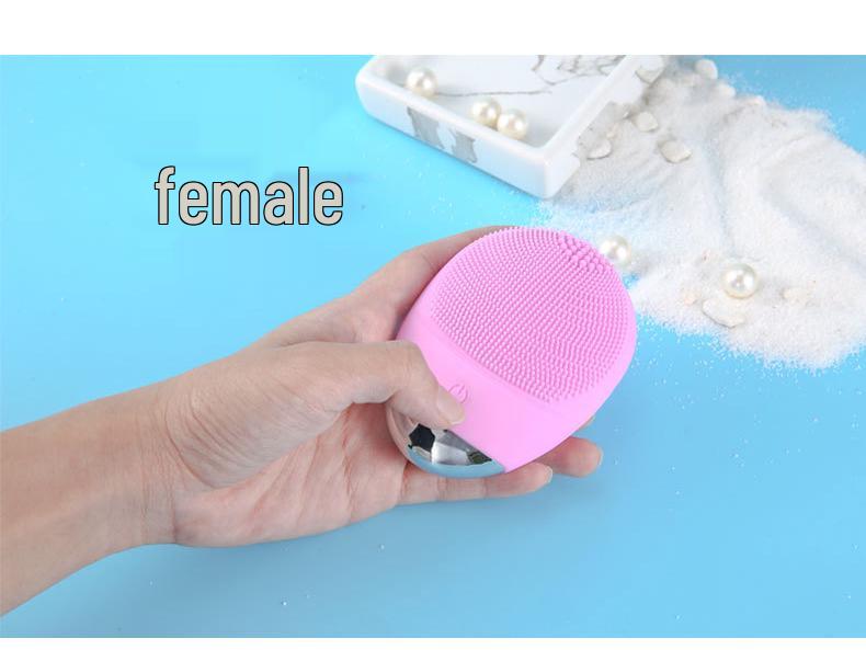 Ultrasonic Silicone Facial Cleansing Brush for Ladies