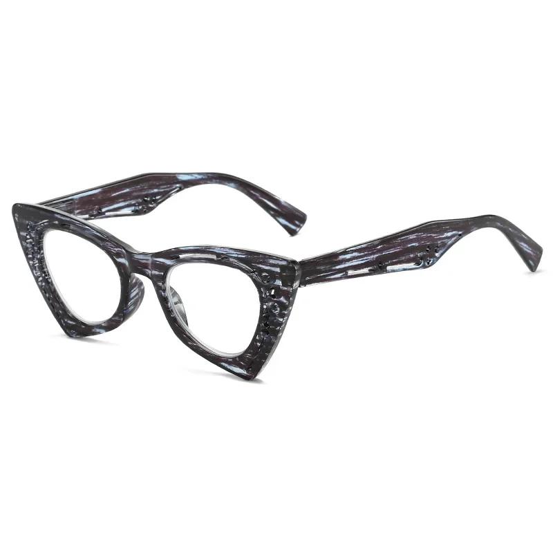 Ladies Cat Eye Reading Eyeglasses Unisex Women Men Anti Blue Light Computer Far-sight Glasses Finished Presbyopia Eyewear To+4.0