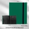 4-Pocket Solid Color PP Card Storage Album with Elastic Band, Large Capacity for Game Cards or Photos - Holds 160 Cards