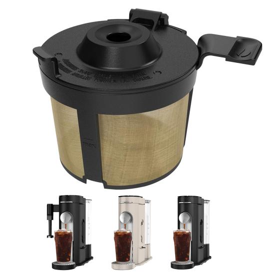 Wiederverwendbarer Edelstahl-Kaffeefilter für Ninja, passend für PB051, PB040 und PB041ST, 120 Mesh, fein, Ersatz für Kapseln und Kaffeepulver, umweltfreundlich