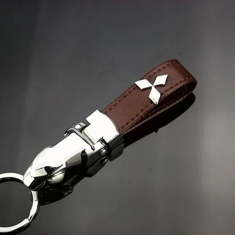 Metal Car Key Chain Holder Keyring Pendant Gift for Mitsubishi ASX L200 EVO Lancer Montero Mirage Pajero Galant Xpander Eclipse