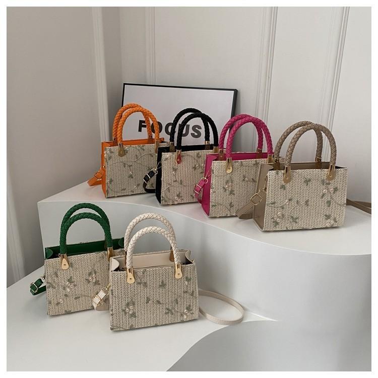 Stylish 2024 Woven Handbag Trendy Casual Shoulder Tote Bag For Everyday Use