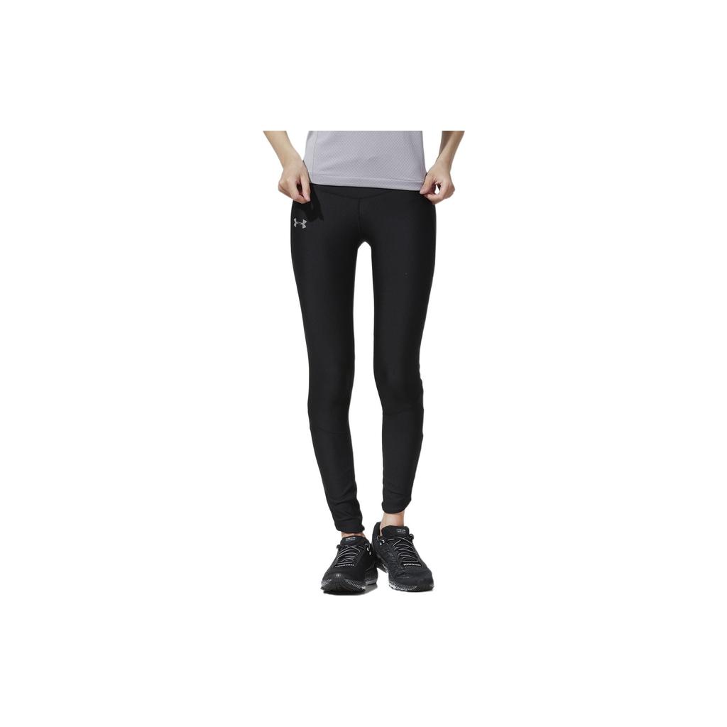 Under Armour Solid Logo Fitness Training Leggings Women Leggings Black 1320322-001
