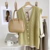 Early Spring Women's Knitted Vest Sleeveless Design Feel External Sweater Tank Top