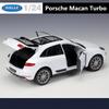 WELLY 1/24 Porsche Macan Turbo SUV Alloy Car Model Diecast Metal Toy Vehicles Car Model High Simulation Collection Children Gift