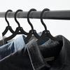 6PCS Portable Folding Clothes Hangers Clothes Drying Rack for Travel (Black)