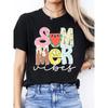 Women'S Round Neck Short Sleeve Sports T-Shirt with Letter Print for Spring and Summer Casual Wear