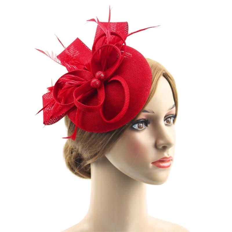 Elegant Hårband Dam Fascinator Huvudbonad Handgjort Håraccessoar För Bröllopsfester Och Temafester