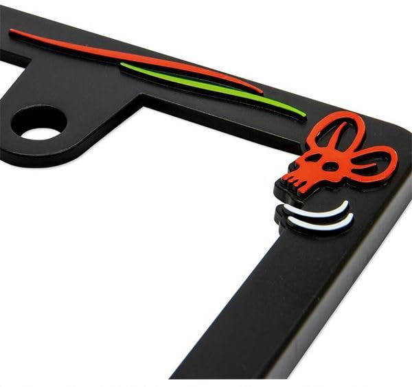 Set of 2: New Standard Rat Fink 3D Face Logo License Plate Frames (MG062BKRF)