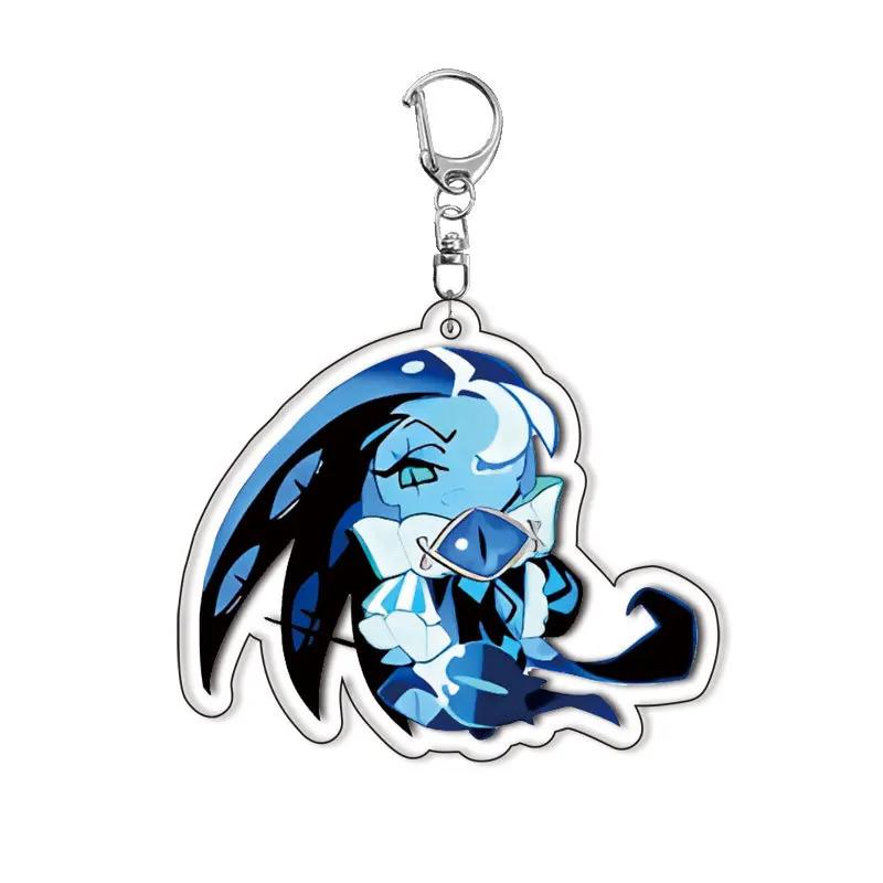 New Game Cookie Running Acrylic Fun Keychain Shadow Milk Pure Vanilla Cookie Pendant Keyrings Fans Gifts Bag Hanging Accessories