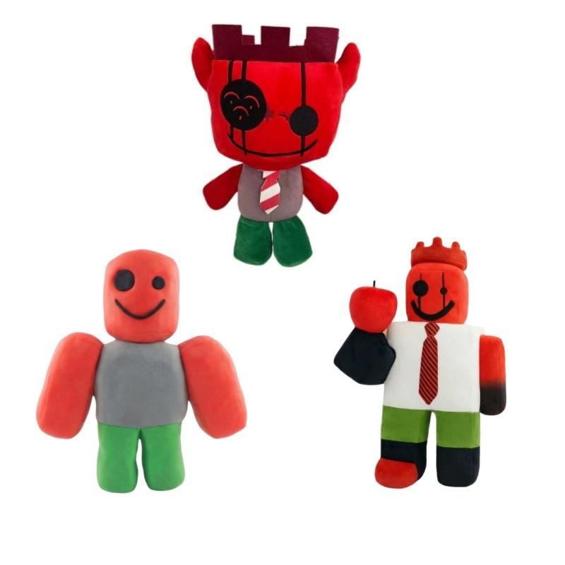 2026 New Anime Forsaken JX1DX1 Red King Cube Plush Doll Cute Builderman Plush Game Peripherals Plushie Pillow Toy Gift For Kid