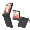 Для чохла Motorola Razr 2024/Razr 2025/Razr 2026, Вбудований захист екрану та захист шарніра та Ультратонкий матовий ПК чохол з ПУ шкіри для телефону - Чорний