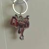 Colorful Saddles Pendant Keychain Acrylic Key Rings Accessory Handmade Keyring Bag Decoration Unique Gifts for Women