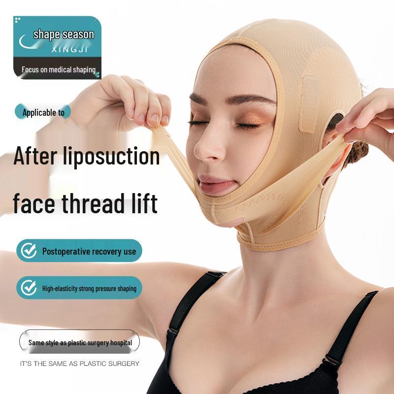 V-Line Face Slimming Mask: Post-Surgery Headband for Double Chin Shaping, Sculpting, and Lifting Chin Strap.