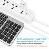Russland/Spanien Schlanke Drahtlose Bluetooth-Tastatur für Tablet Laptop Smartphone iPad Wiederaufladbare Drahtlose Tastatur mit Ziffernschlüssel