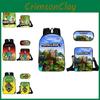 Minecraft Student Backpack With Breathable Oxford Fabric For School Use