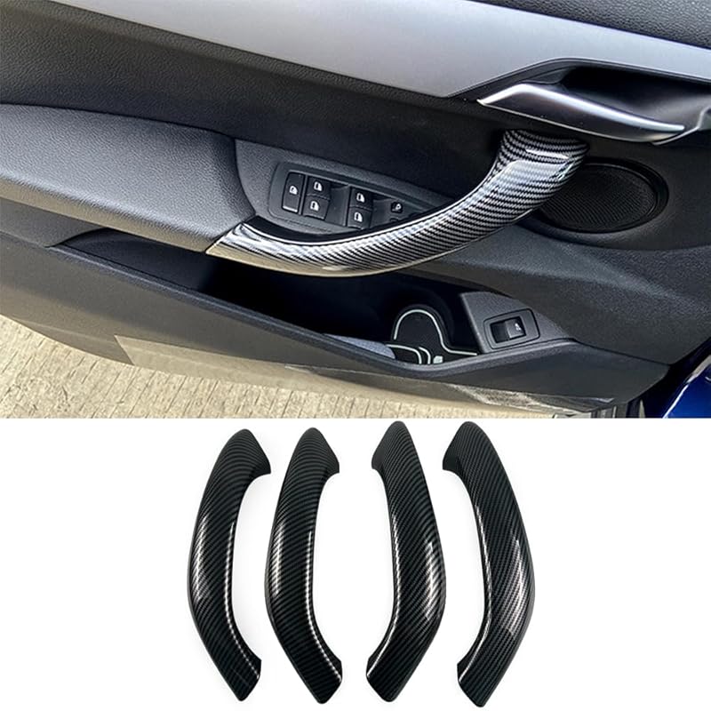 Car Door Handle For BMW X2 F39 X1 E84 F48 2010- Interior Door Handles Replace Cover Car Door Pull Accessories (Carbon Fiber Color)