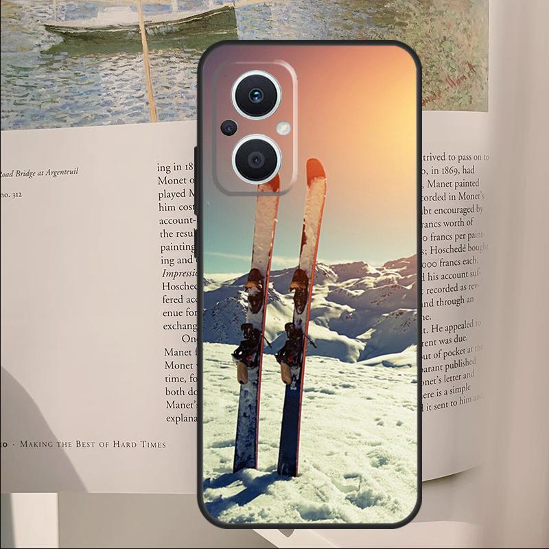 Skiing Snow Snowboard Ski Cover For OPPO Reno 11F 12F 13F 14F 14 10 11 13 Pro 7 8 Lite OPPO Find X8 X6 X5 X9 Pro Case