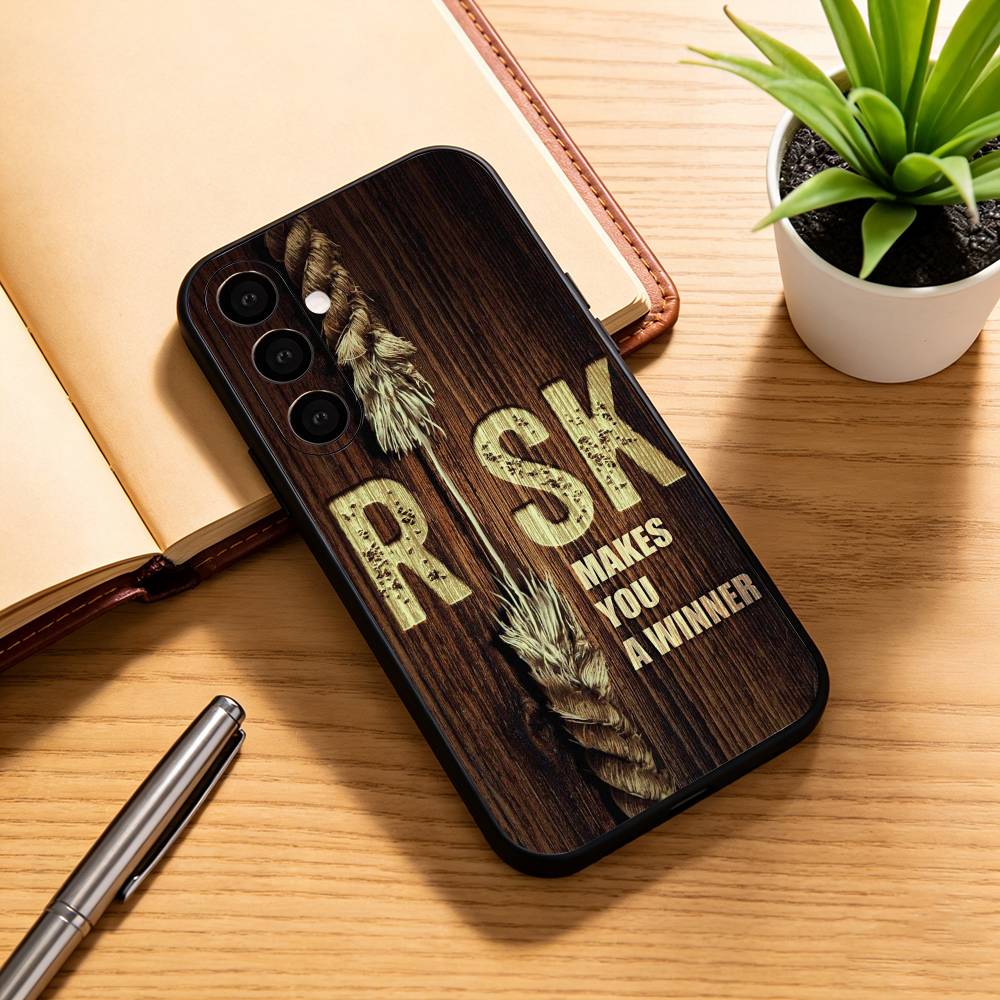 Day Trader Trading RISK RICH Phone Case For Samsung Galaxy A73,A72,A71,A70,A53,A52,A51,Others Soft Black Cover