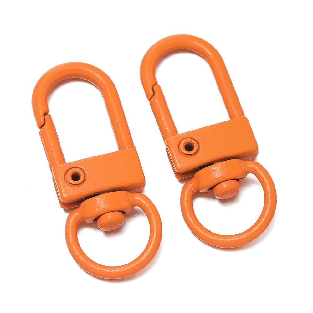 10pcs/Lot Colorful Snap Lobster Clasp Hooks for DIY Colorful Trinkets Making Rotating Pet Keychain Bag Keyring Accessories