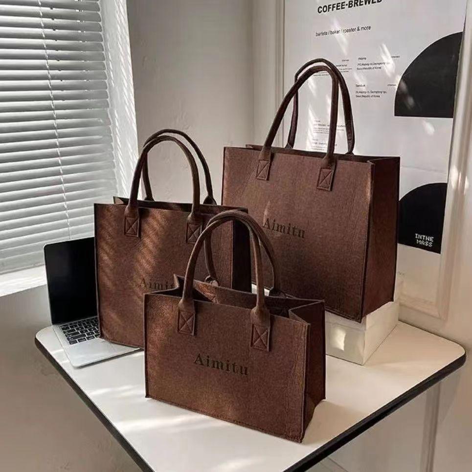 

Сумка-тоут большой вместимости из фетра и подарочная сумка 40x30x13