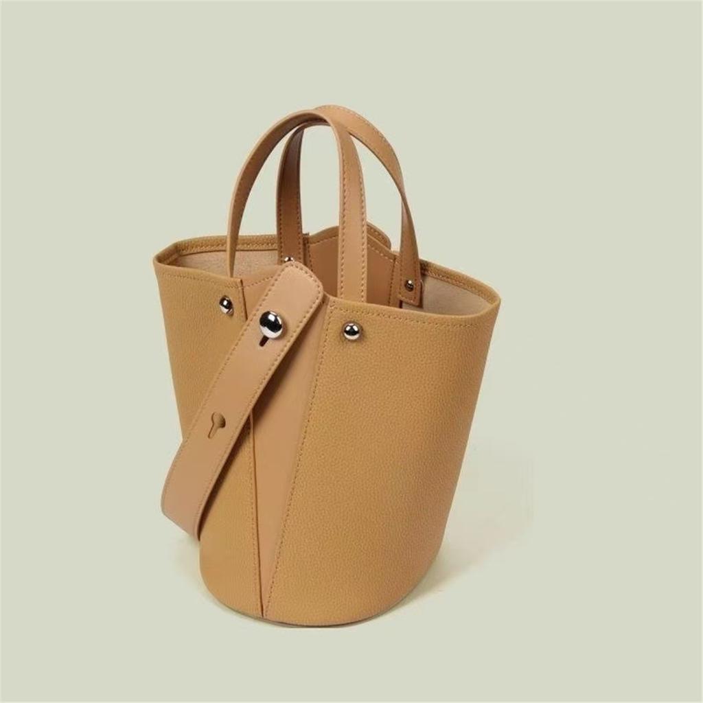 Lila Eimer Tasche Tasche Damen Textur Große Kapazität Fauler Stil Pendler Gemüsekorb Schultertasche Henkeltasche