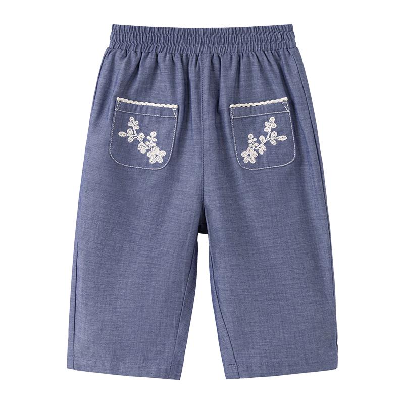 Babylove Girls  Summer Lightweight Denim Cropped Pants 90