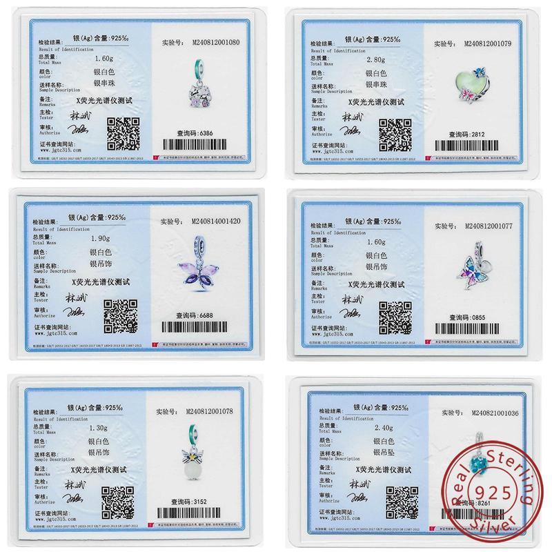 New 100% 925 Silver Nightglow Butterfly Heart-Shaped Gem Charms Bead Fit Qikaola Exquisite Bracelet DIY Birthday Jewelry