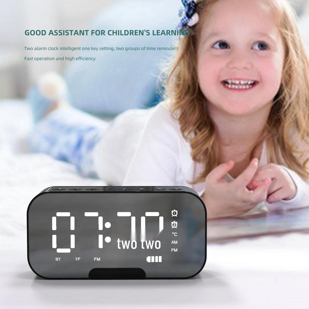 Custom Wireless Bluetooth Speaker Alarm Clock with Mini Card Slot