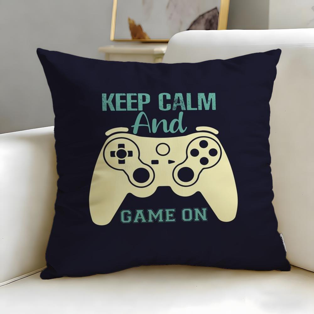 game Colorful Graffiti Game Gamepad Cushion Cover Soft  EasyWash Pillow Case  Versatile for Couch Bed Travel and Office