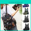 Versatile Korean Style Female Backpack With Graffiti Pattern And Pure Color