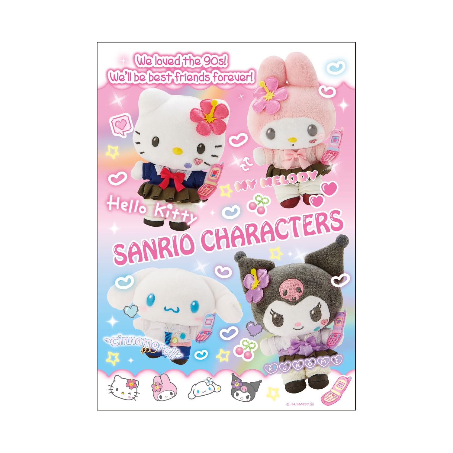 

[Маленькая планета] Плакат-наклейка Sanrio Uniform