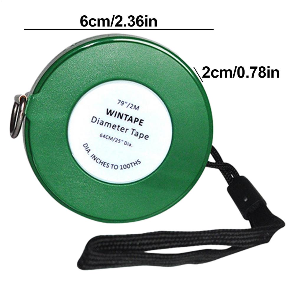 Gardening Tree Ruler Meter Measuring Tool Tree Diameter Tape 2m PVC Soft Retractable Measuring Tape Pocket Tape Measure