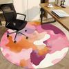 1pc Abstract Art Office Round Rug, Non-slip, Soft and Durable Office Rug for Interior Decoration, Perfect for Office, Beautiful Decoration yy260323056