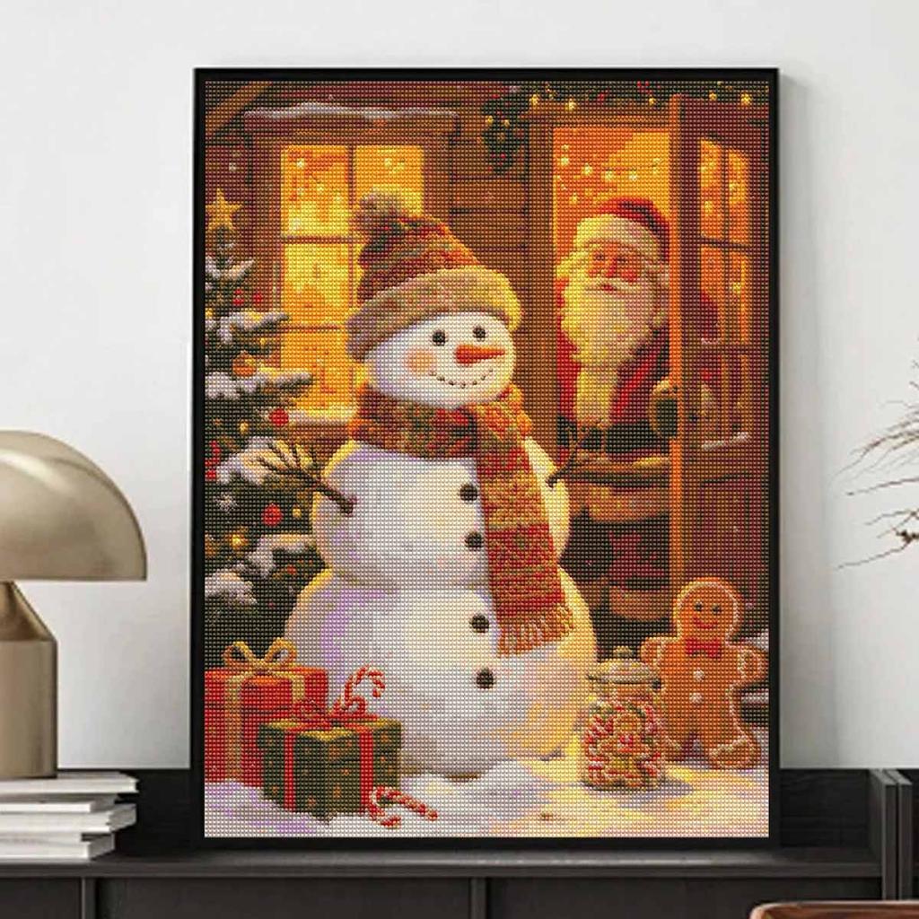 Christmas Diamond Painting Kit Santa Claus Snowman Gingerbread Man Handmade Home Entertainment Decorative Painting